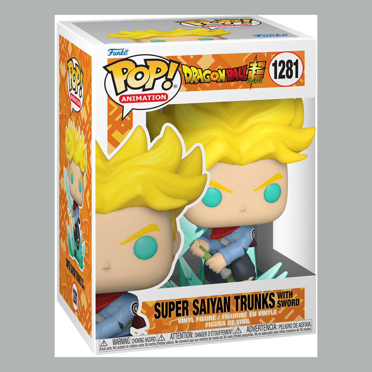 Dragon Ball Super Funko Pop! Vinile Figura Trunks Super Saiyan con Spada 9 Cm