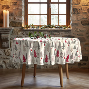 Nappe ronde anti-taches Merry Christmas 31-100