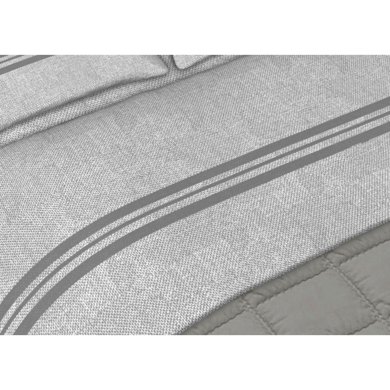 Completo Lenzuola In Calda Flanella Made in Italy Easy Grigio