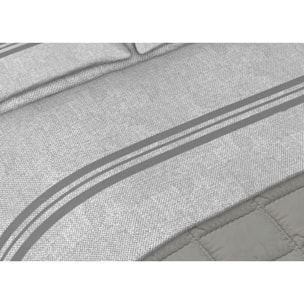 Completo Lenzuola In Calda Flanella Made in Italy Easy Grigio