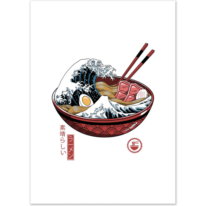 Affiche - Great ramen wave White version - Vincent Trinidad
