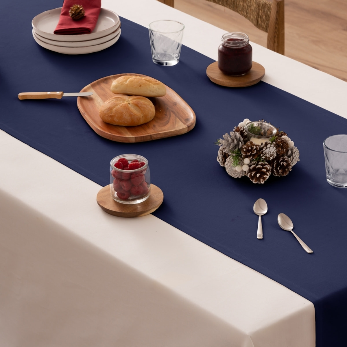 Chemin de table CHRISTMAS BLEU