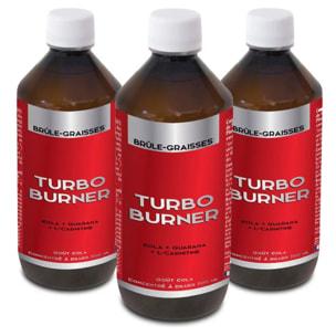 NUTRIEXPERT – Turbo Burner Concentré à boire – Brûle-graisses spécifique hommes – Favorise la combustion des graisses – Extraits de Plantes – Goût Cola – Lot de 3 produits