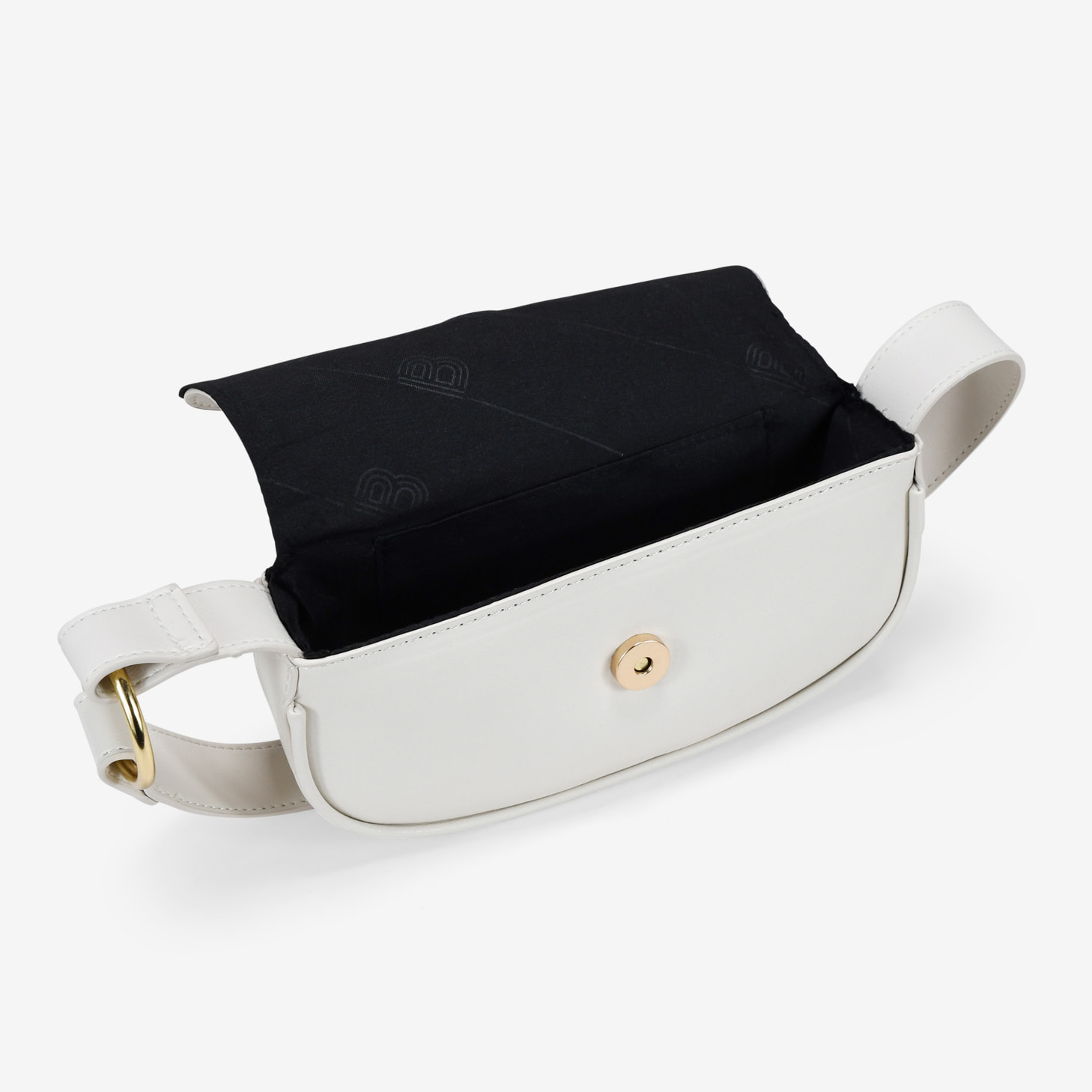 Bolso mini blanco de hombro con solapa