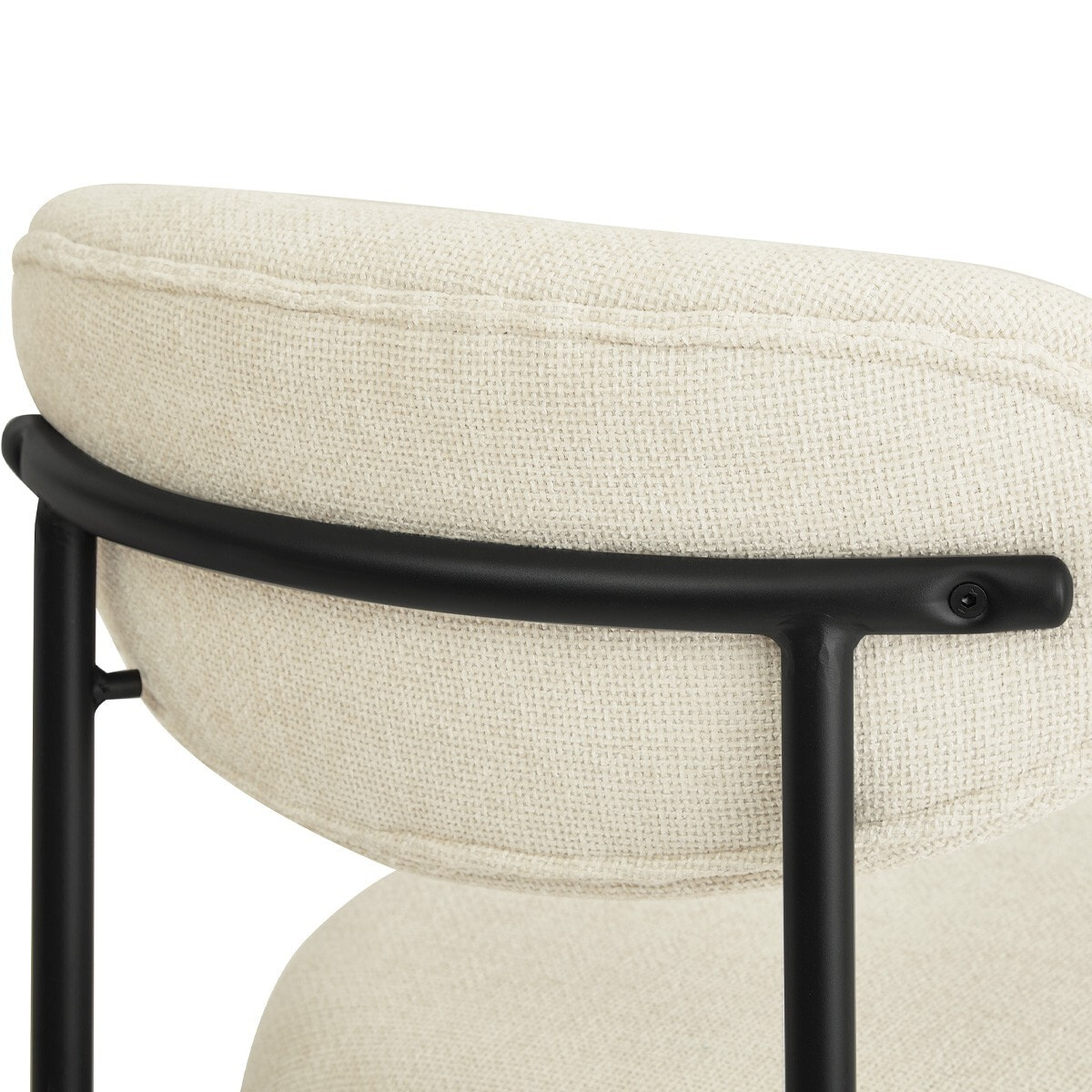 Lot de 2 tabourets de bar en tissu chenille - ORLA