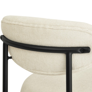 Lot de 2 tabourets de bar en tissu chenille - ORLA