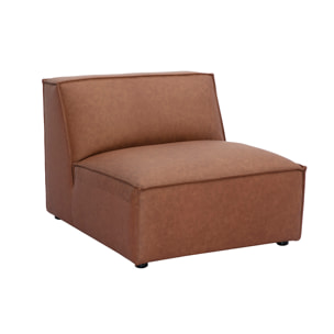 Module droit pour canapé en cuir marron SPLIT