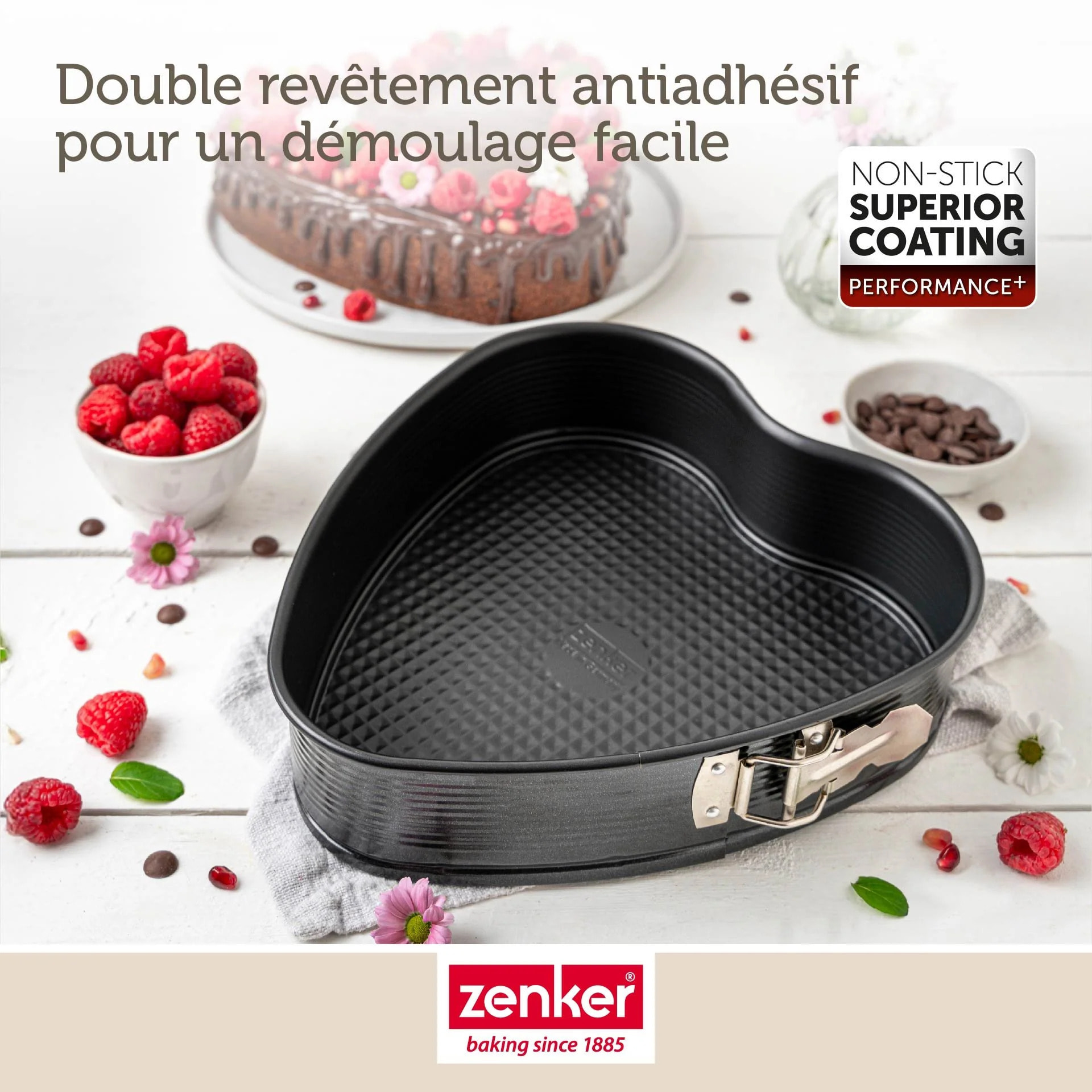 Moule à Charnière en Forme de Cœur 24 x 28 x 7 cm Zenker PerfectBack+