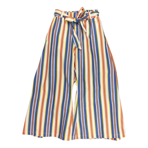 PANTALONE COULOTTE RIGHE MUTLICOLORE