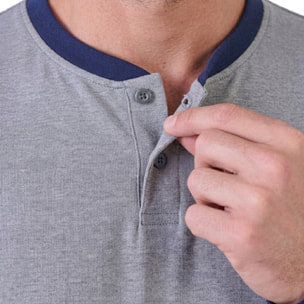 Navigare Pigiama da Uomo in Cotone Interlock Art. 842030 Grigio Melange