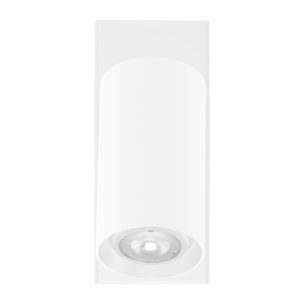 FORLIGHT Era - Aplique de Pared para Dormitorio GU10. Luz de Lectura de Diseño Minimalista de Color Blanco. Con Interruptor ON-