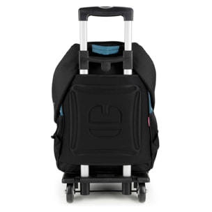 Mochila adaptable a carro Gabol ROAD azul y negra y resistente al agua