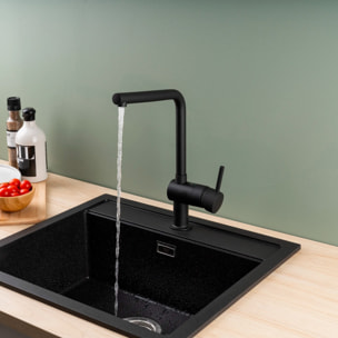 GROHE Mitigeur évier cuisine Minta bec L Phantom Black