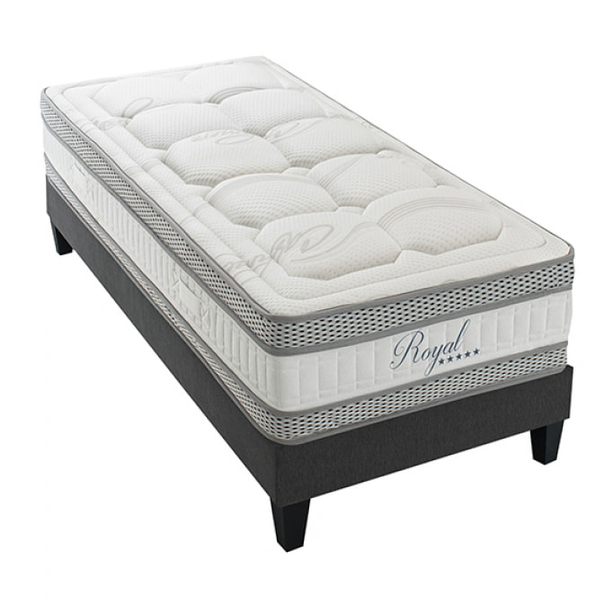 Ensemble Royal 5* 1 place | Matelas memoire de forme avec sommier en bois