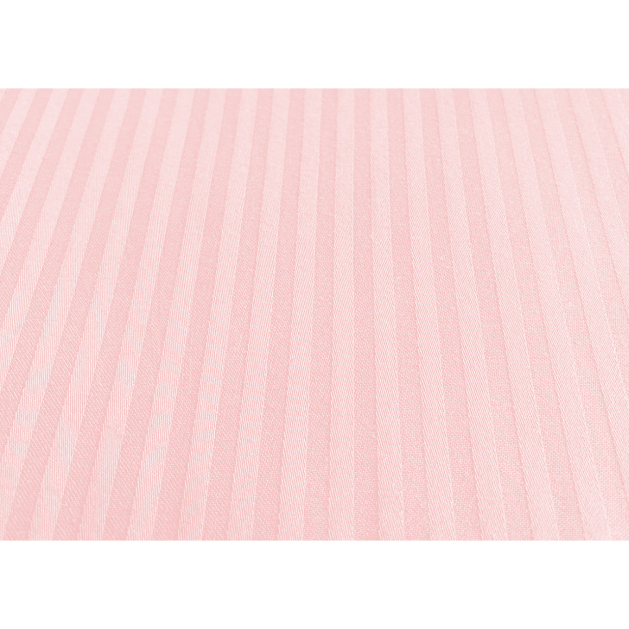 Completo Lenzuola 100% Raso Cotone Rigato 5mm Tinta Unita Rosa