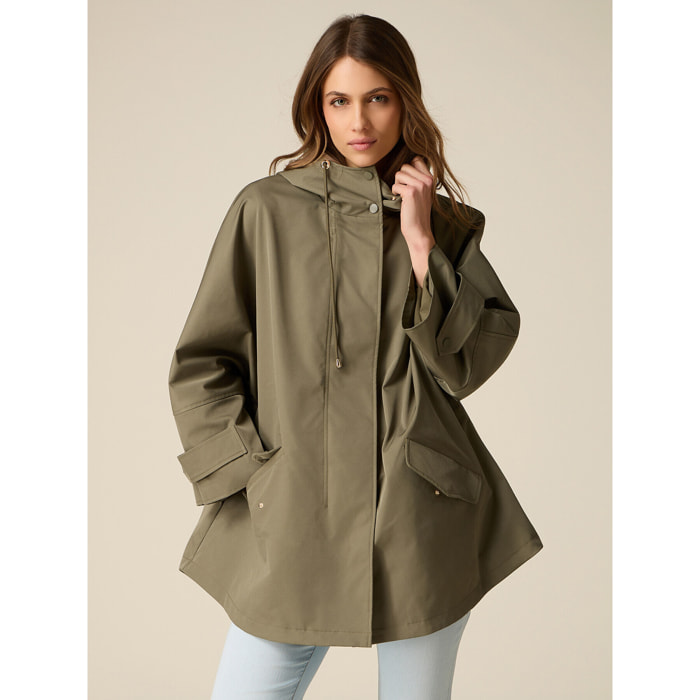 Oltre - Parka oversize con capucha - Verde militare