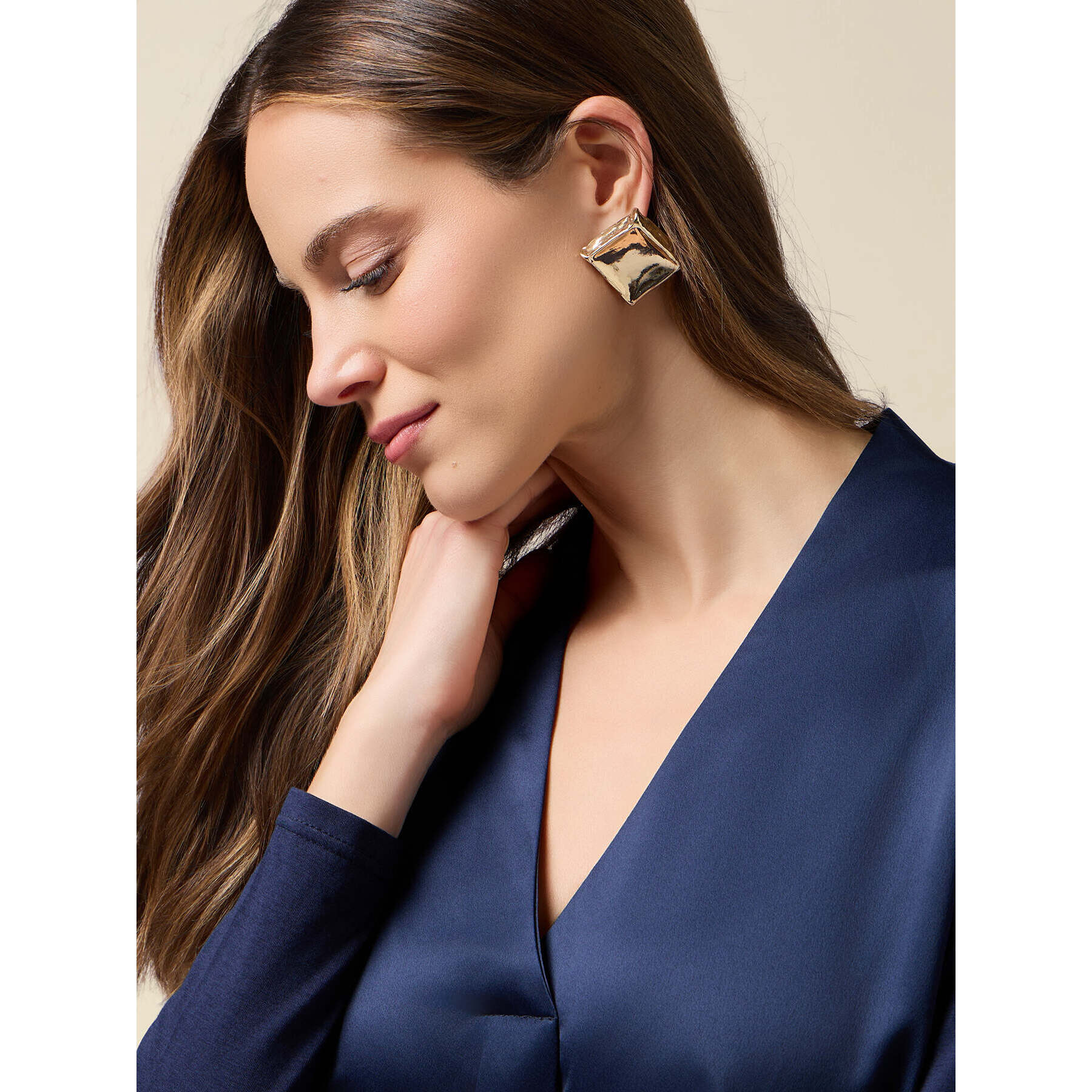 Oltre - Camiseta bimatérica de manga larga - Azul