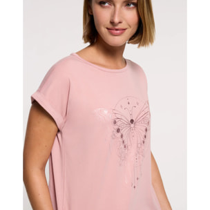Camiseta Manga Corta Rosa - Kalosa
