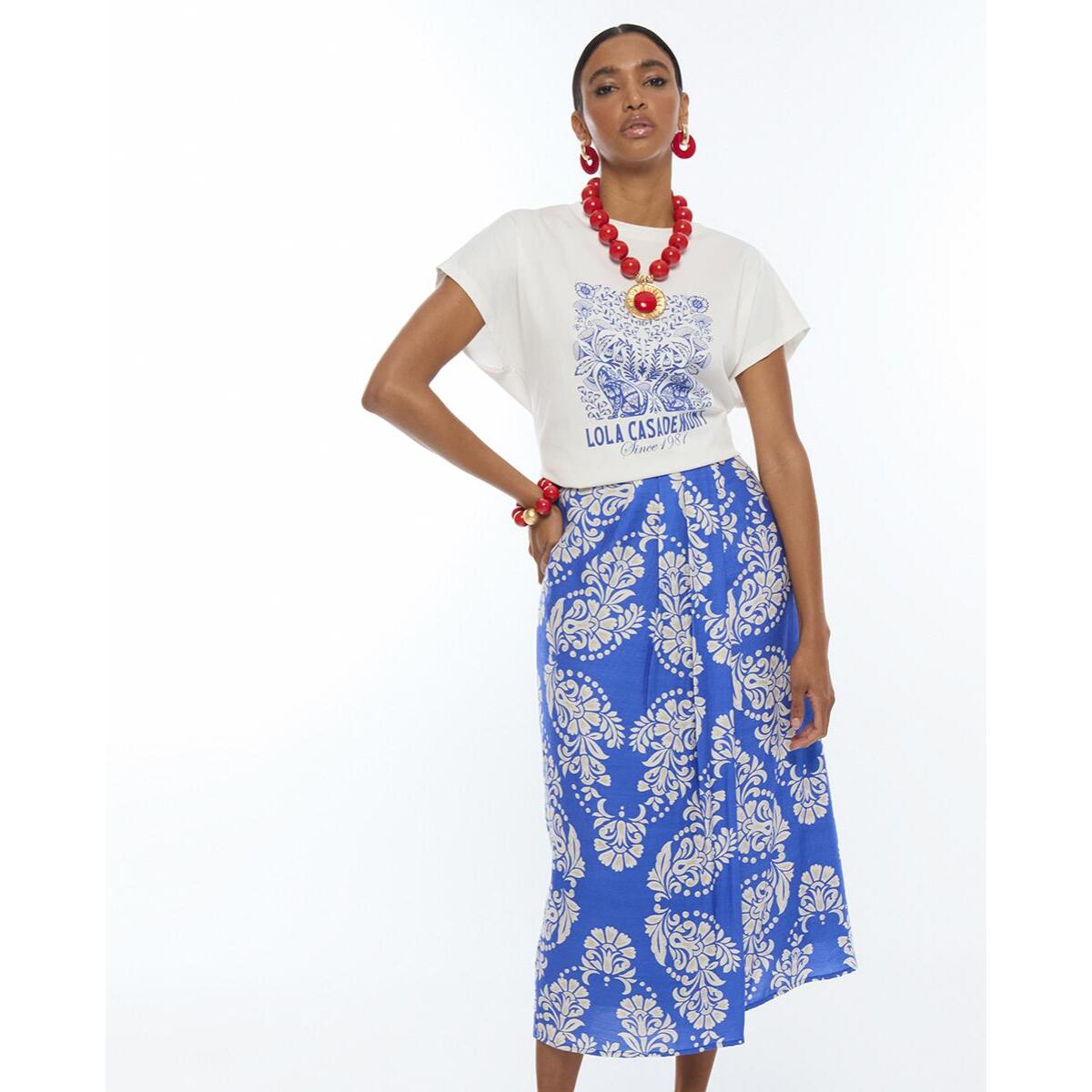 T-shirt con stampa posizionale boho