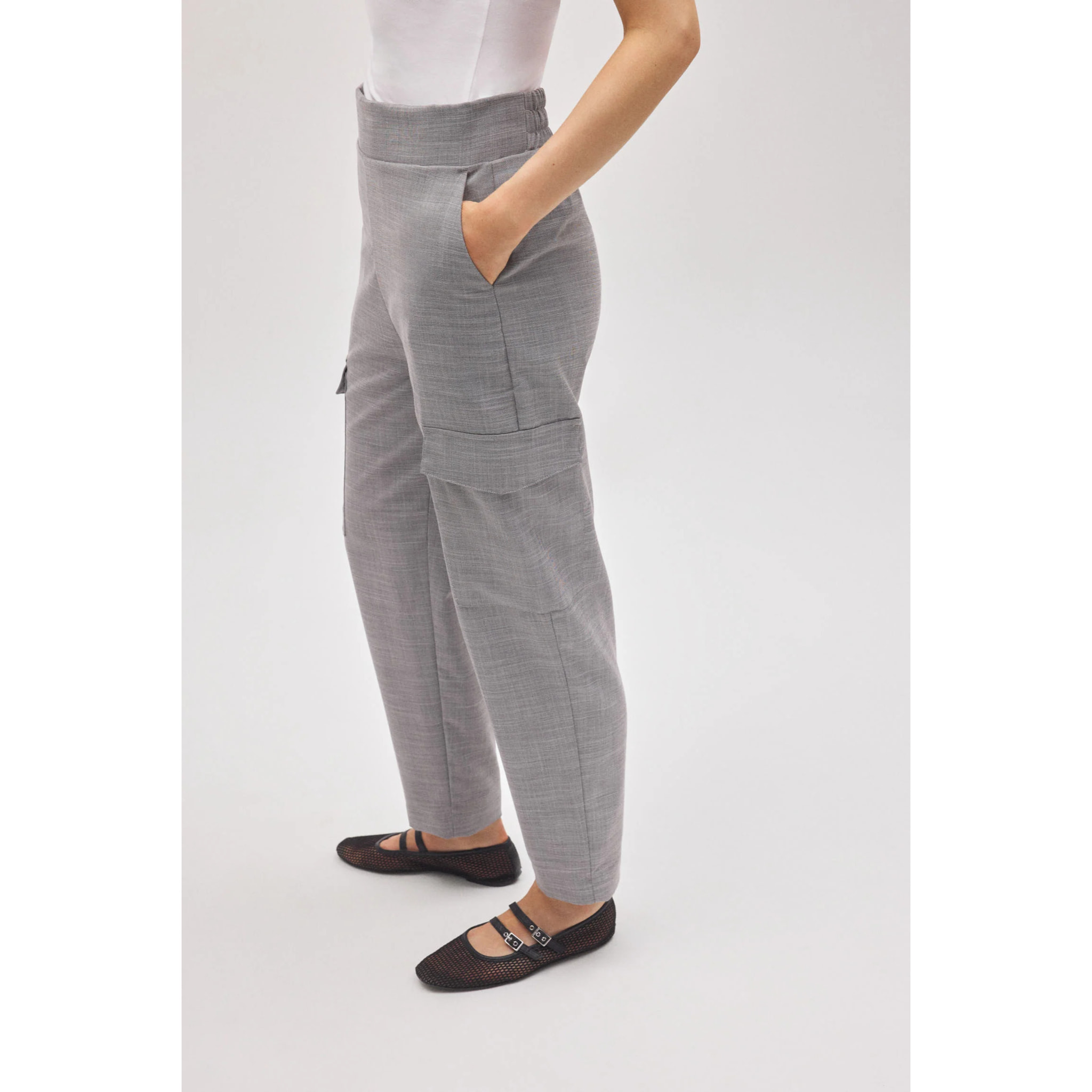 Pantaloni cargo grigi casual