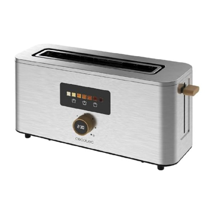 Cecotec Tostadora Vertical 1 Ranura Larga Touch&Toast Extra. 1000 W,24 Rebanas d