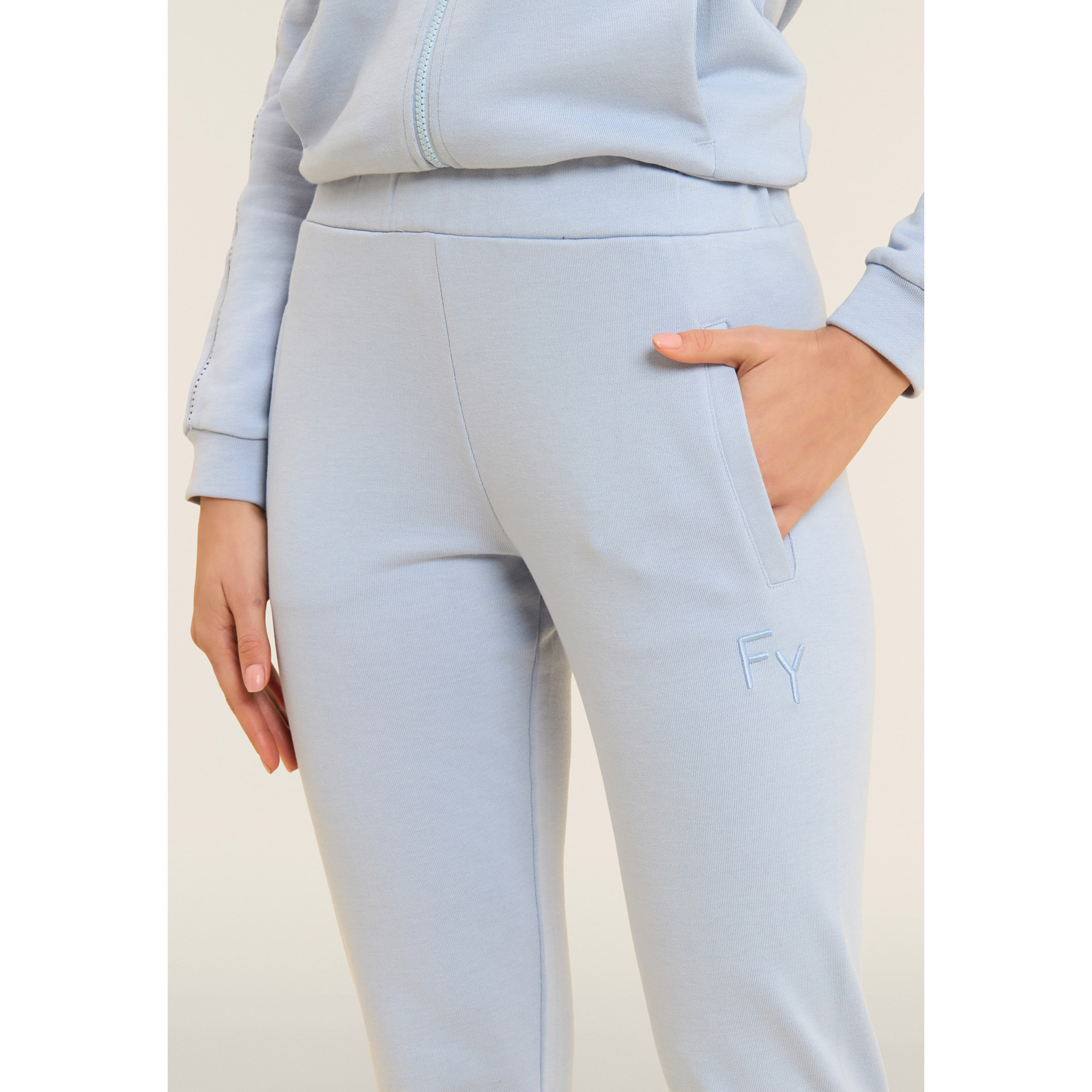 Pantaloni Sportivi Slim Fit con Coulisse e Dettagli Ricamati