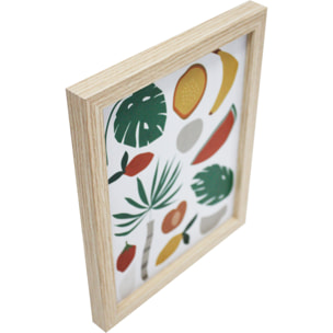 Set 6 cuadros Paradise poliéster multicolor 50x40x3-30x25x3-20x25x3 cm