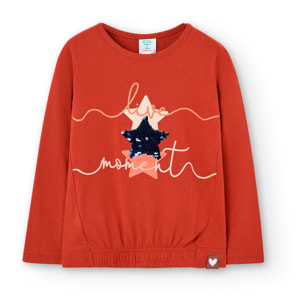 Camiseta punto "estrellas" de niña