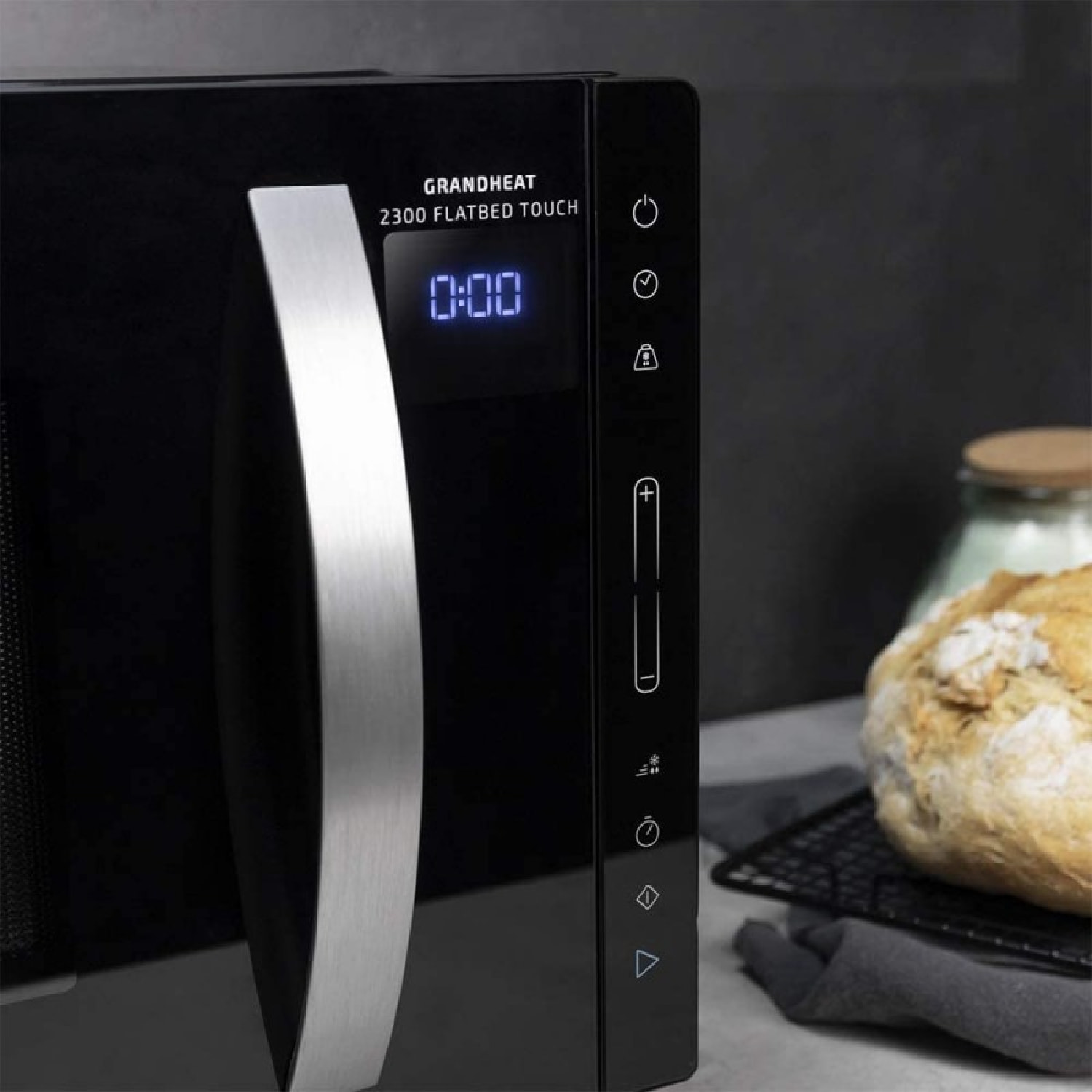 Cecotec Micro-ondes sans plateau GrandHeat 2300 Flatbed Touch Black