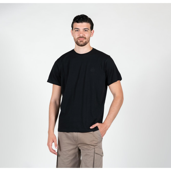 T-shirt basic con logo ricamato