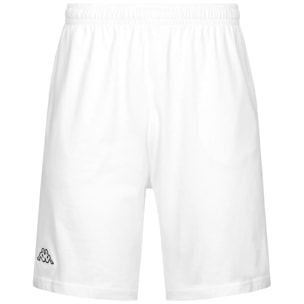 Pantaloni Corti Kappa Uomo Logo Cabog Bianco