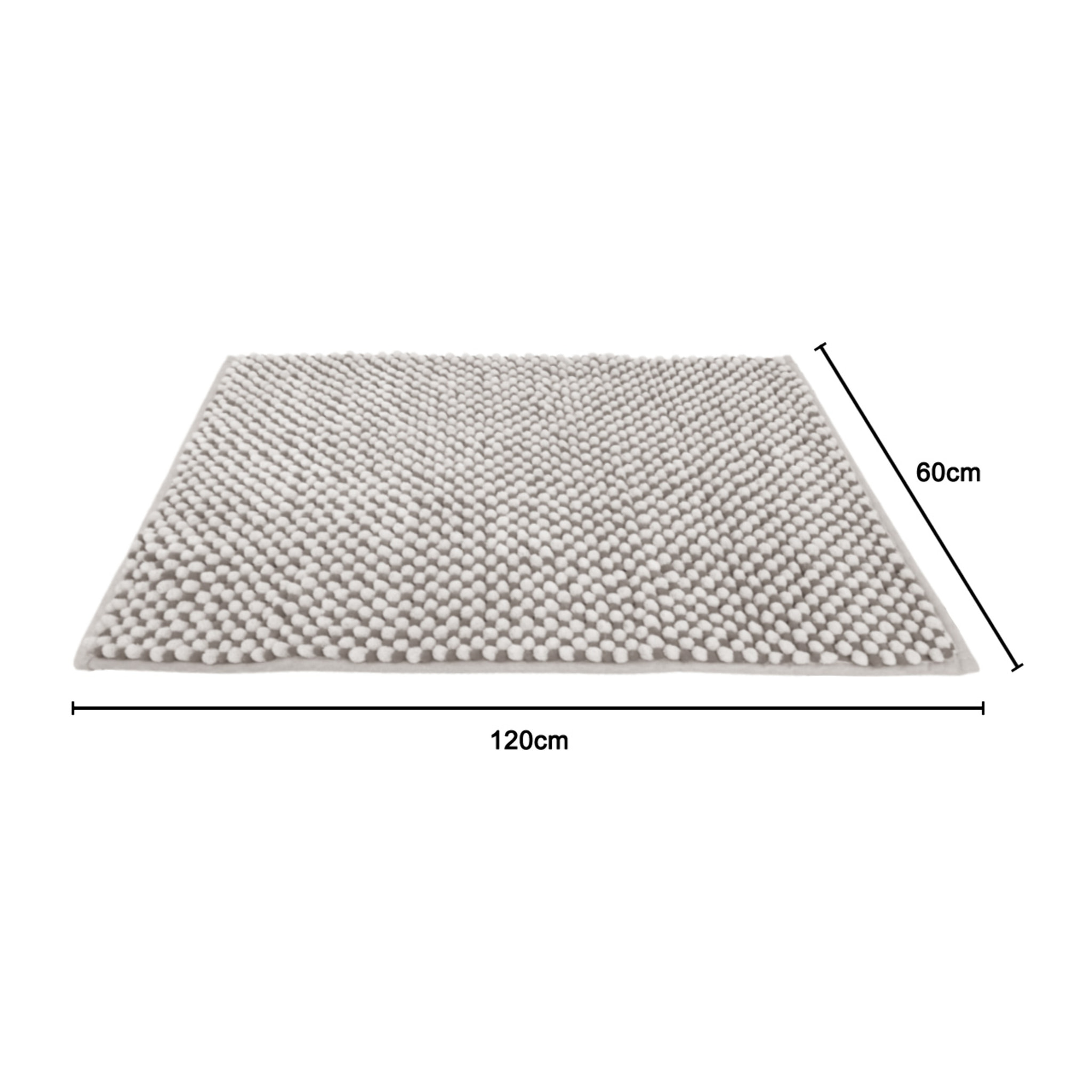 Tappeto Bagno Doccia Antiscivolo Super Assorbente Modello Dots Tortora