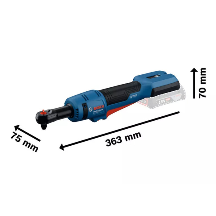 Clé à cliquet GRC 18V-60 Professional sans batterie, ni chargeur - Livrée dans L-Boxx 136 - BOSCH - 06019N8001