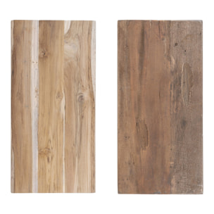 Panchina Barcelona in legno di teak naturale, 50 cm