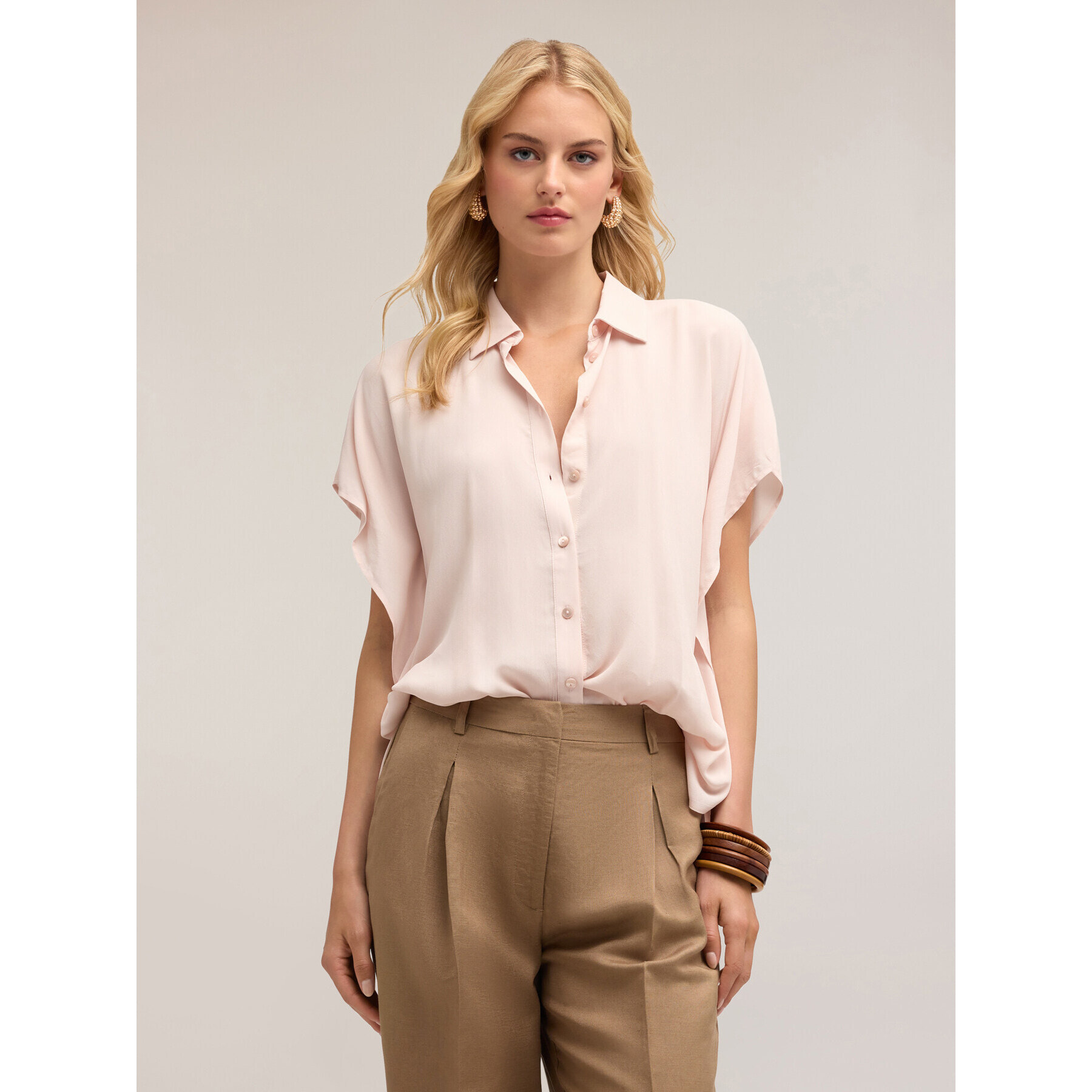 Motivi - Gilet over misto lino - Beige