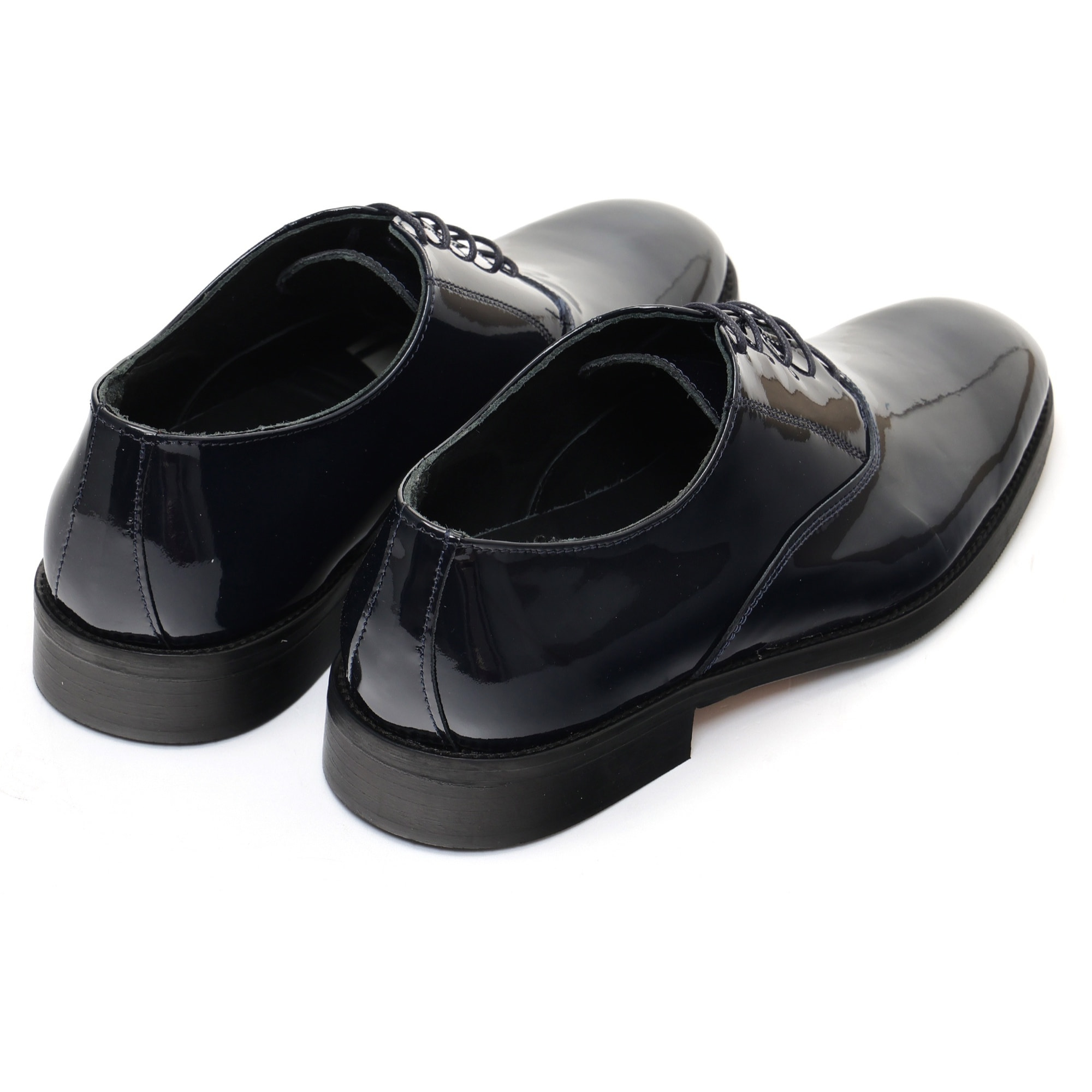 Francsesine stringate in vernice con fondo in cuoio antiscivolo