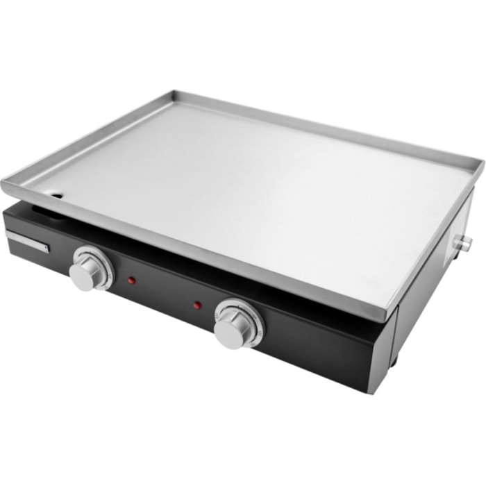Plancha électrique RIVIERA ET BAR QPL1230 inox 2 brûleurs à poser, 55x40 cm