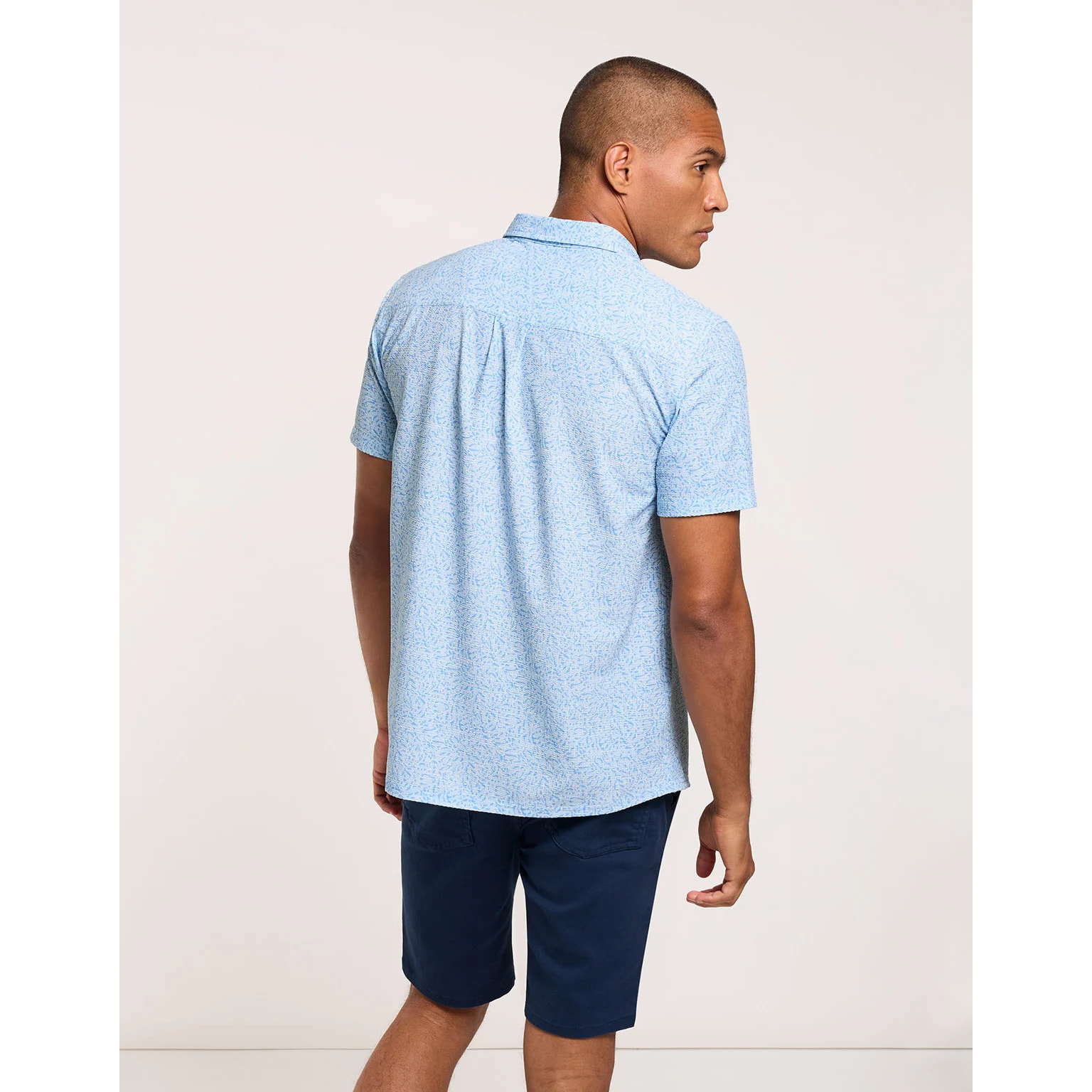 Camisa Manga Corta Azul - Uros