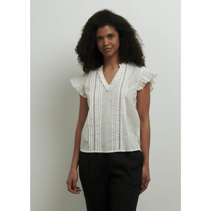 BLUSA BIANCO LANA CONBIPEL