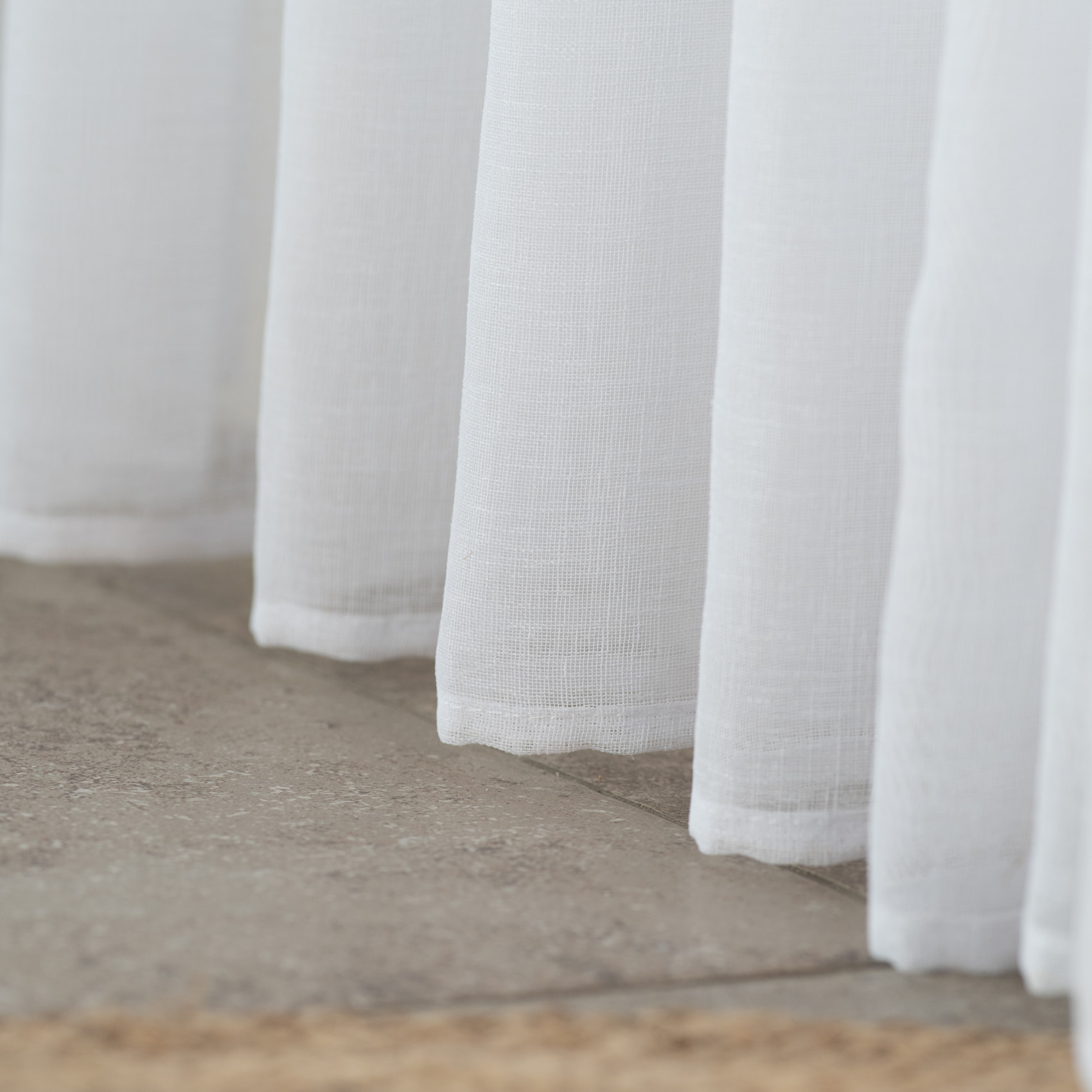 Voilage   - Effet lin fluide - Blanc