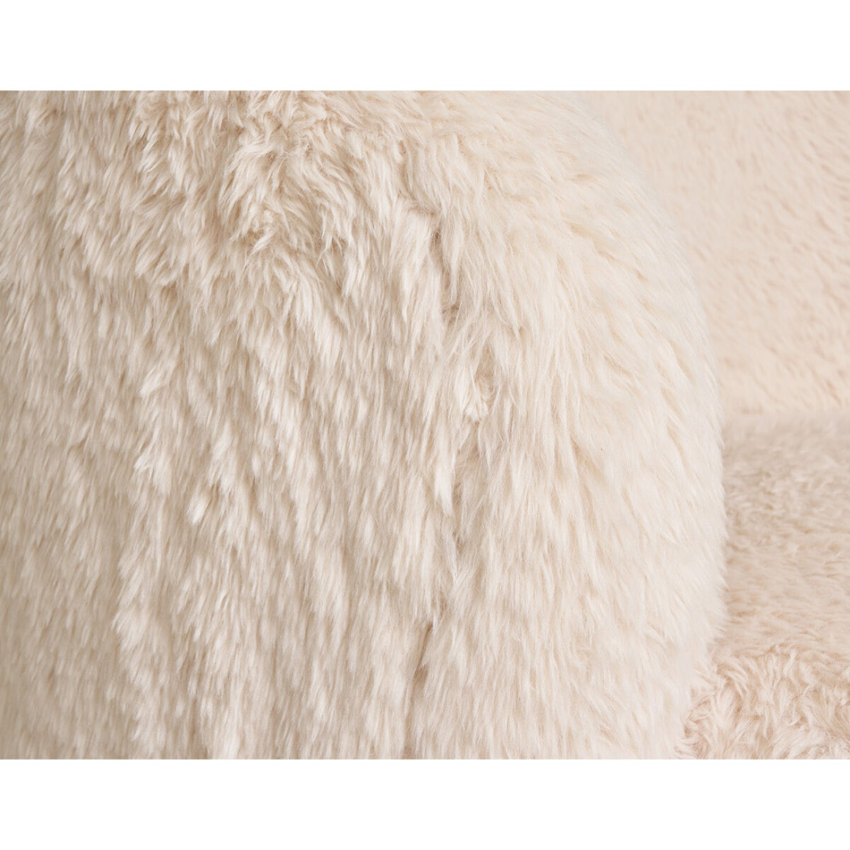 Maeto - fauteuil - en fausse fourrure - Ecru