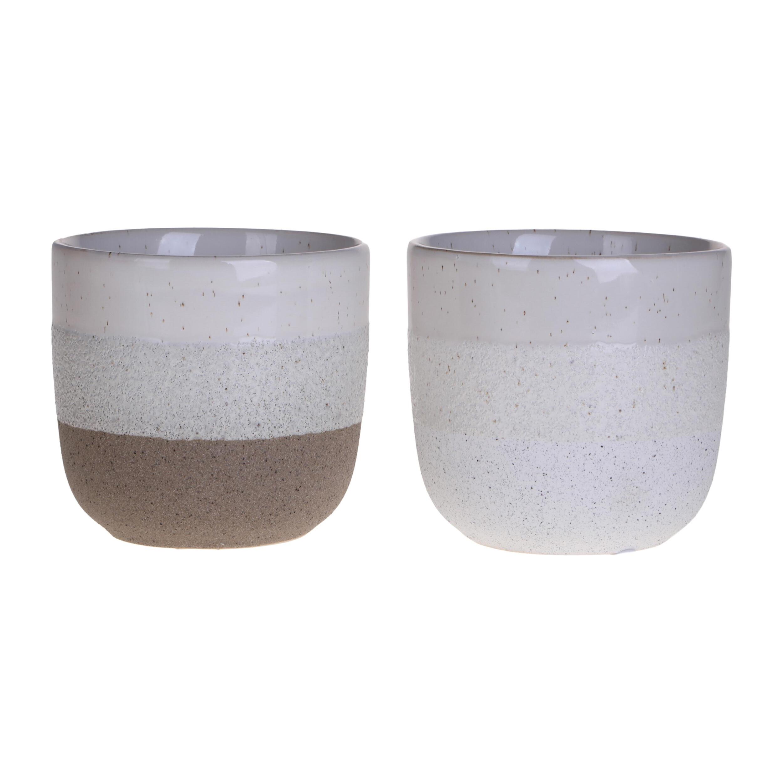 Set 2 cachepot - 13xH12x13cm - Pezzi 3 - Bianchi Dino SpA