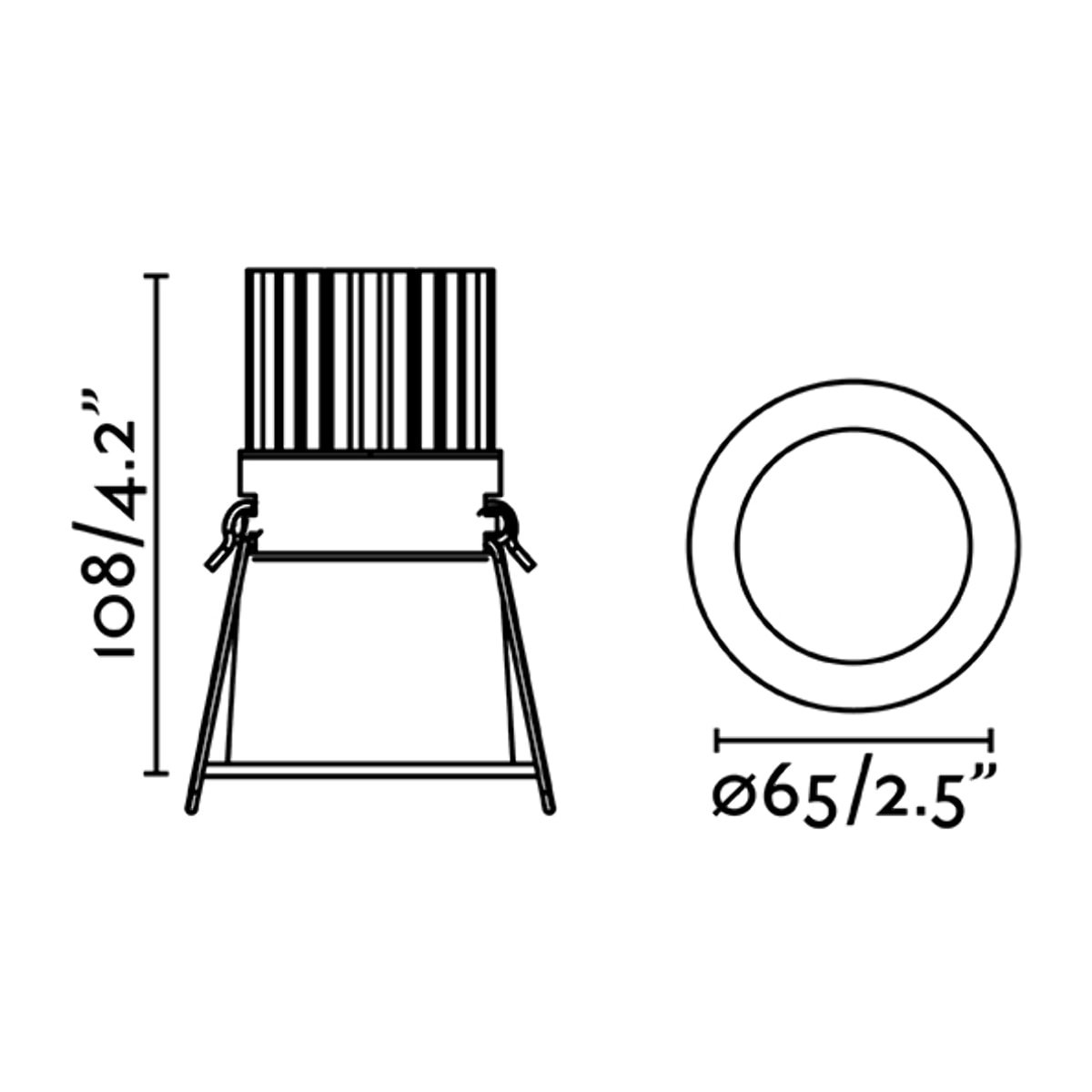 FOX 65 Incasso bianco 10W 2700K 36°