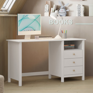 Bureau enfant 3 tiroirs en bois massif - MELVIN