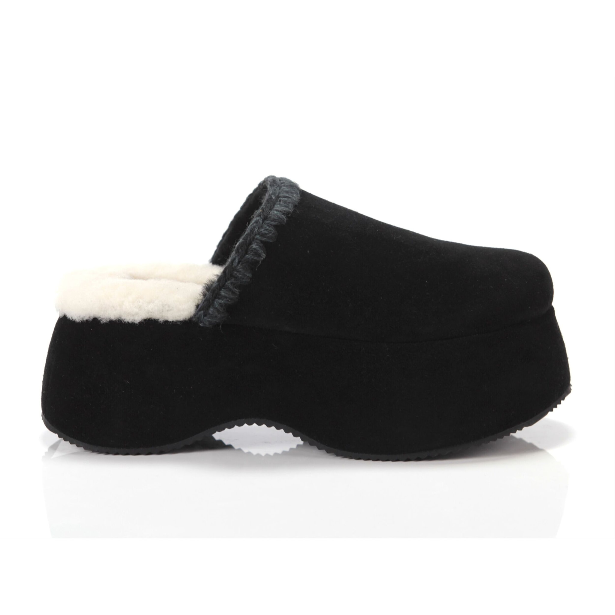 Sandali Mou Chunky Platform Suede Black Nero