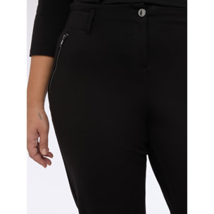 Fiorella Rubino - Pantalones Ballon en Punto Milano - Negro