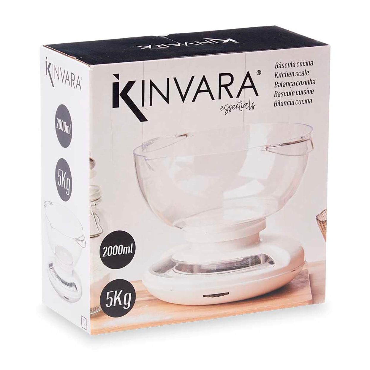 BILANCIA 5KG CONTENITORE 2000ML VERSATORE TONDO colore casuale