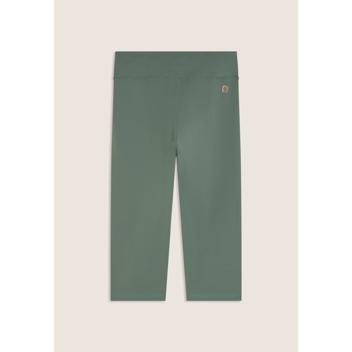 Leggings corsaro vita alta in tessuto tecnico quick dry