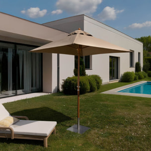 Parasol en aluminium et toile taupe 200cm COMETE