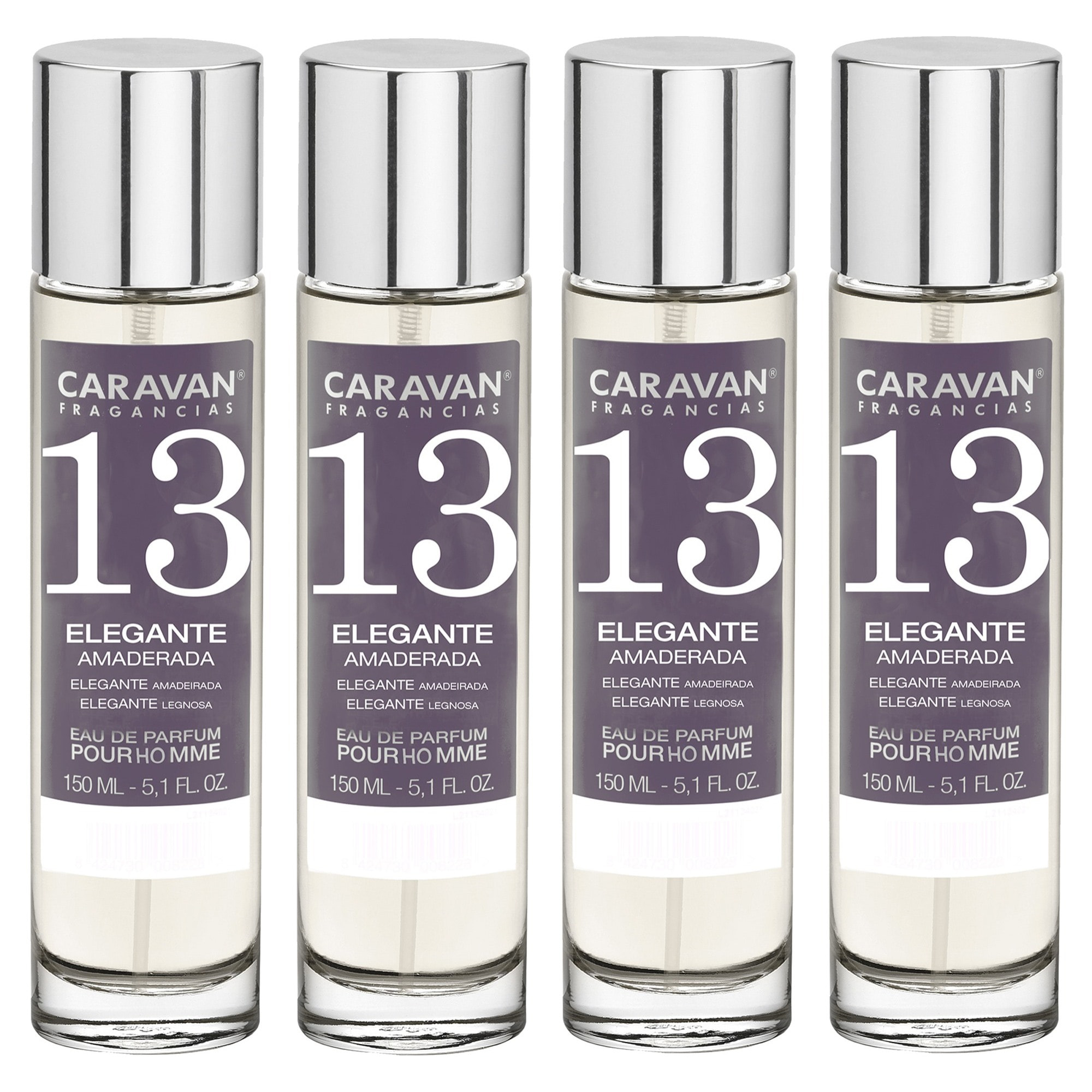 Caravan fragancias set de 4 frascos perfume de hombre nº13, de 150 ml